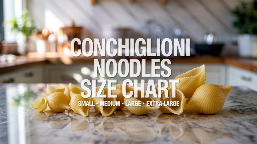 Conchiglioni Noodles Size Chart: Ultimate Guide for Perfect Pasta