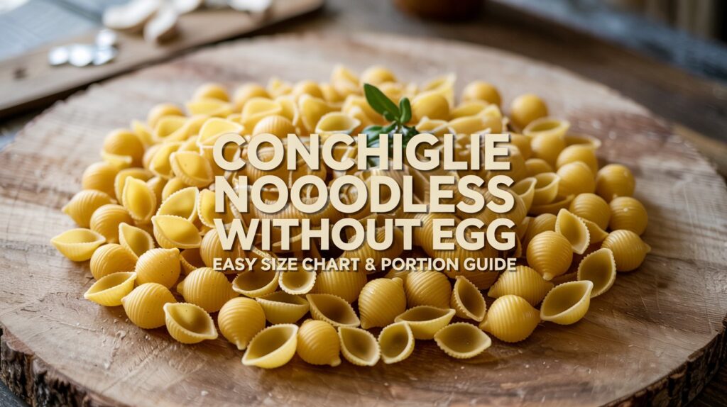 Conchiglie Noodles Without Egg Size Chart: Ultimate Guide & Tips