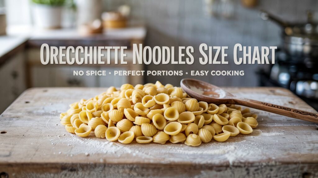Orecchiette Noodles Without Spicy Size Chart: Ultimate Guide