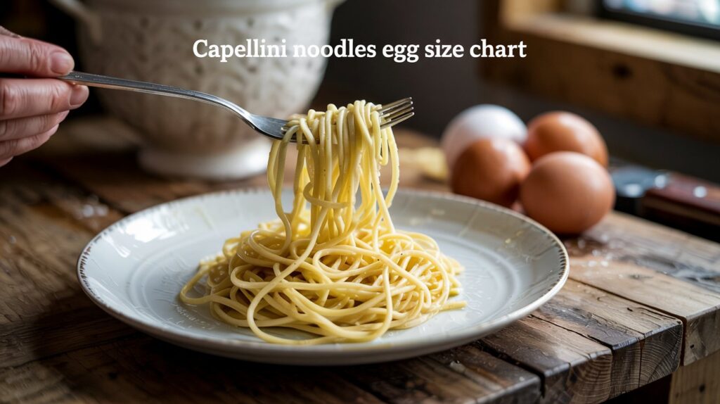 Capellini Noodles With Egg Size Chart: Ultimate Guide to Perfect Portions