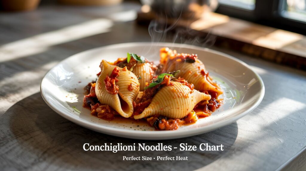 Conchiglioni Noodles With Spicy Size Chart