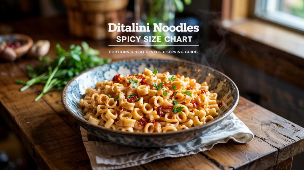 Ditalini Noodles With Spicy Size Chart: Ultimate Guide & Tips