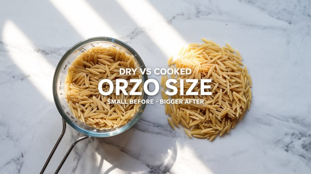 Dry Vs Cooked Orzo Volume