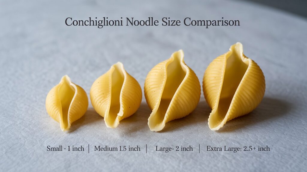 Measuring Conchiglioni Size