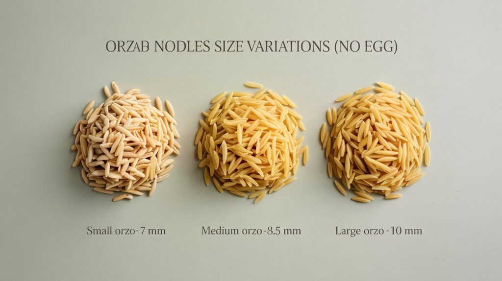 Orzo Size Variations
