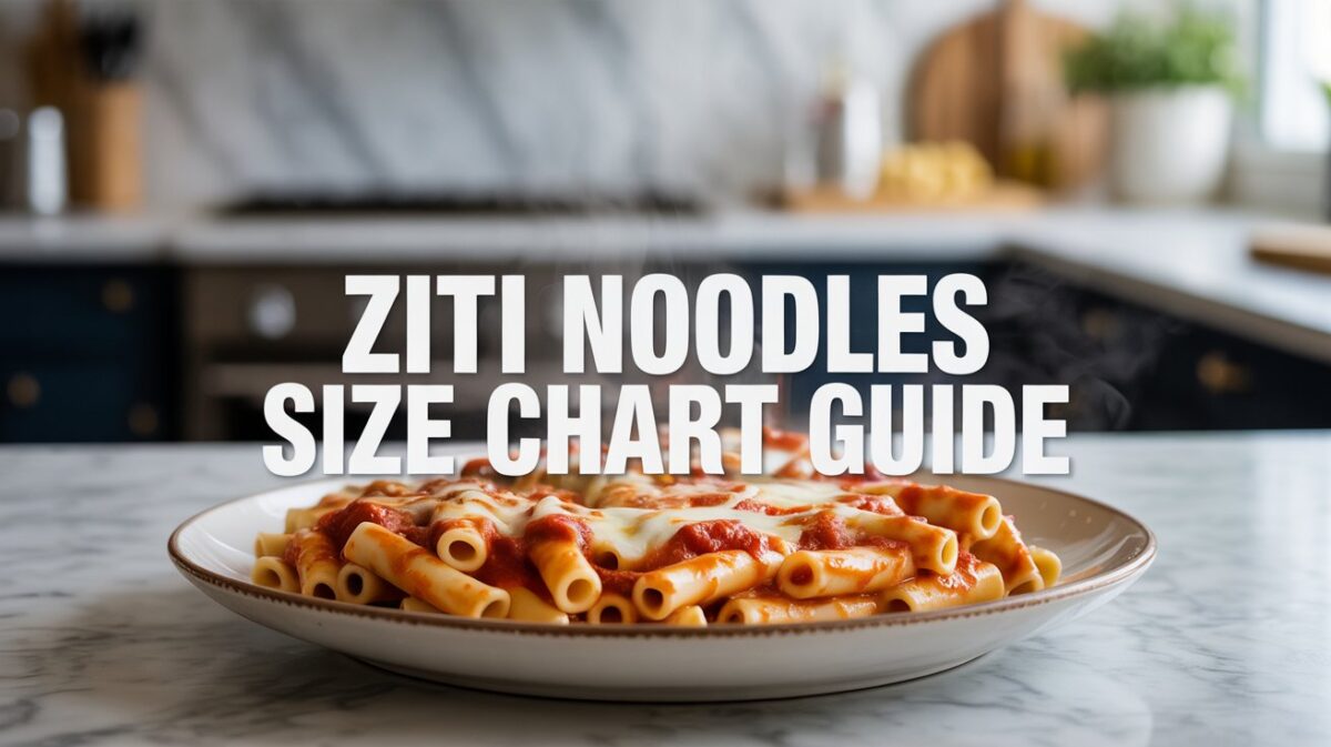 Ziti Noodles Size Chart Ultimate Guide to Perfect Pasta Portions
