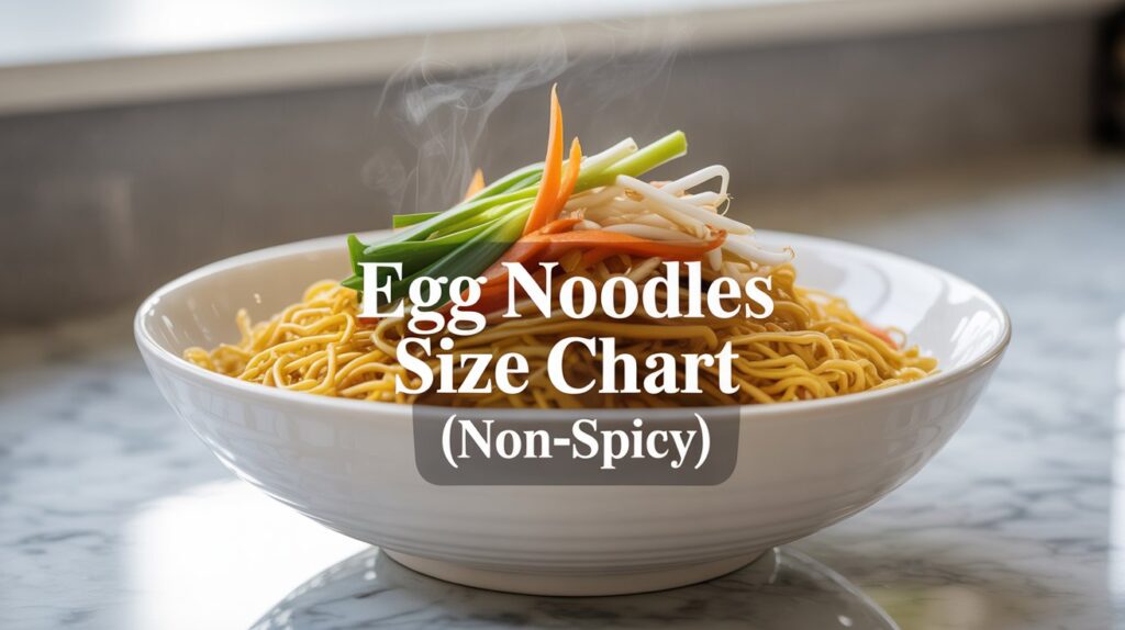 Egg Noodles Without Spicy Size Chart: Ultimate Guide