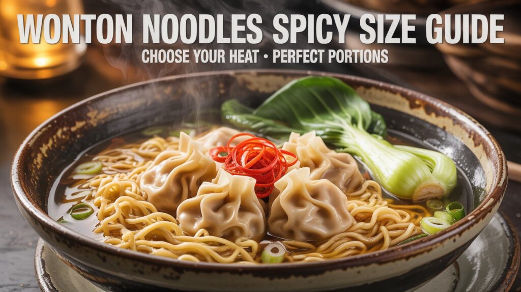 Wonton Noodles With Spicy Size Chart: Ultimate Guide