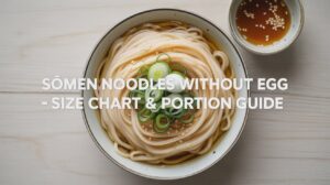 Sōmen Noodles Without Egg Size Chart