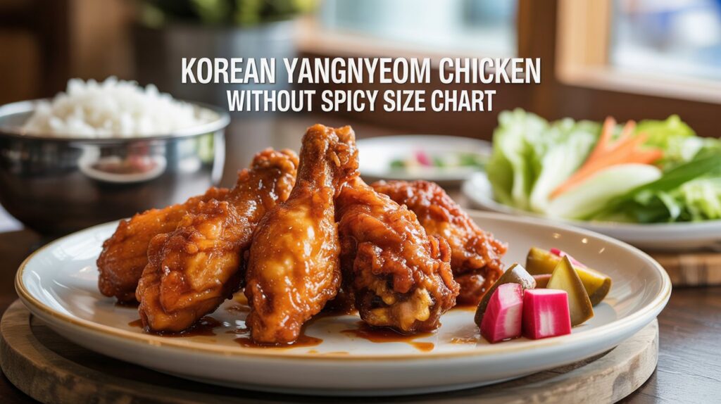 Korean Yangnyeom Chicken Without Spicy Size Chart: Ultimate Guide