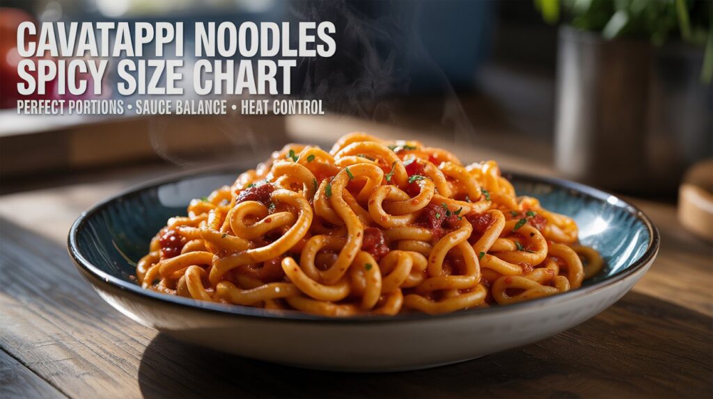 Cavatappi Noodles With Spicy Size Chart: Ultimate Guide to Perfect Portions