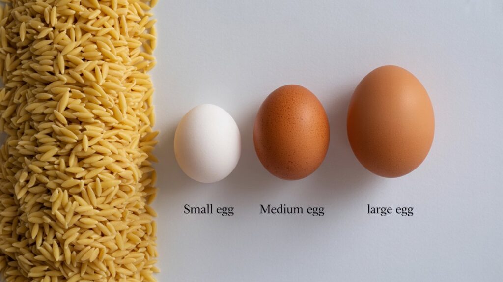 Egg Size And Pasta Cooking