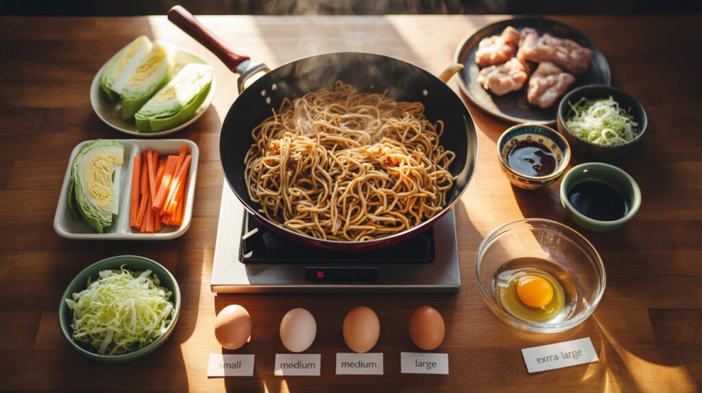 Yakisoba Noodles With Egg Size Chart: Ultimate Guide for Perfect Portions