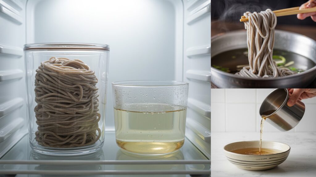 Storing And Reheating Naengmyeon