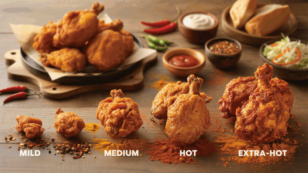 Fried Chicken With Spicy Size Chart: Ultimate Guide to Heat Levels