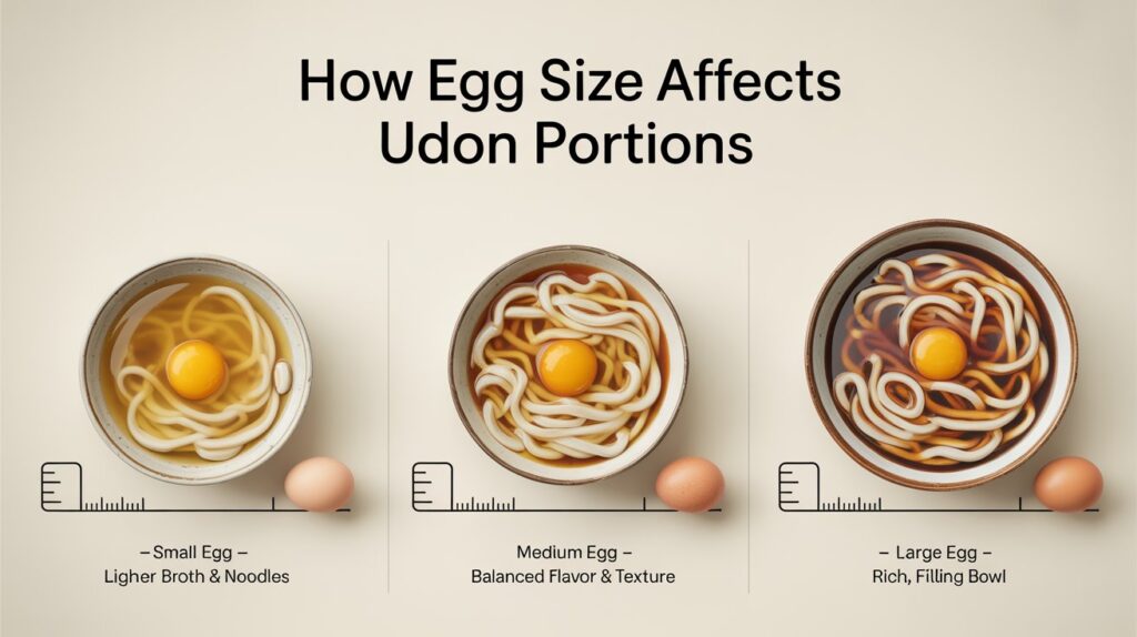 Portioning Udon Noodles By Egg Size