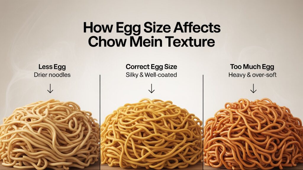 Portioning Chow Mein With Eggs