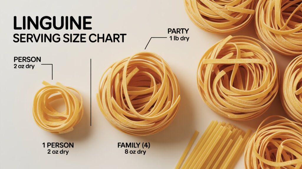 Size Chart For Linguine Portions