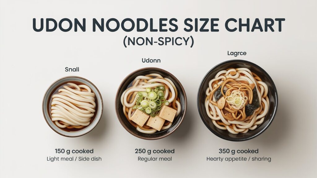 Udon Size Chart Guide