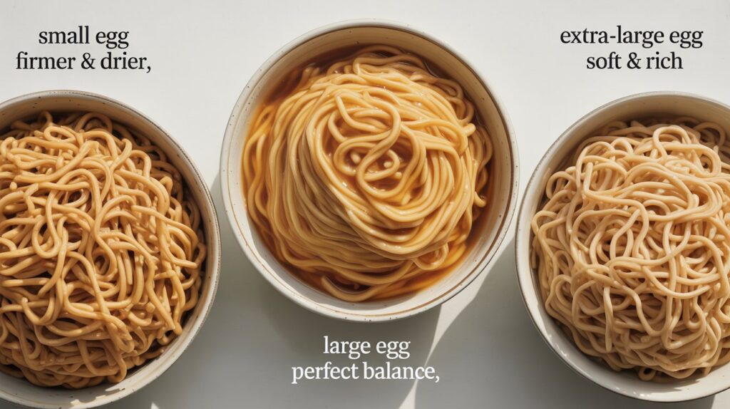Egg Size Chart For Noodles