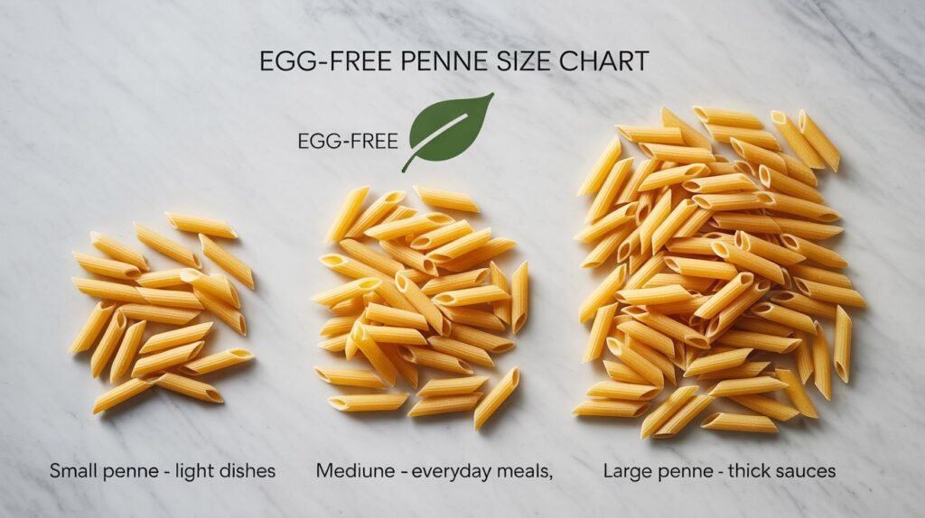 Penne Noodles Sizes