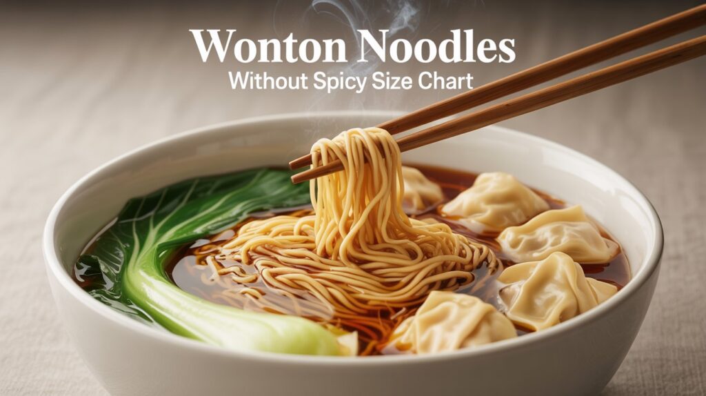 Wonton Noodles Without Spicy Size Chart