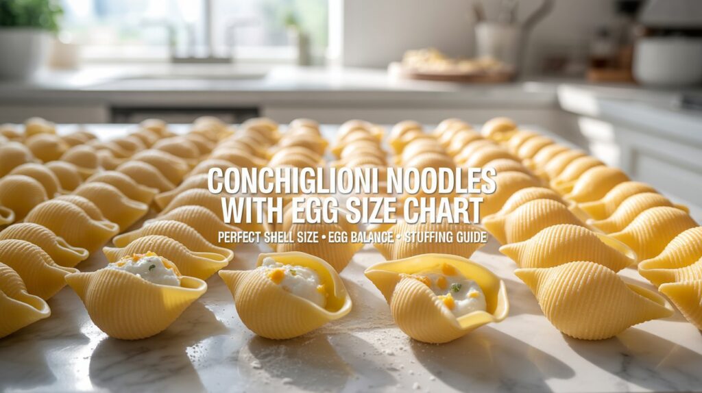 Conchiglioni Noodles With Egg Size Chart: Ultimate Guide Revealed