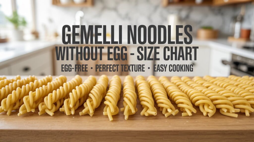 Gemelli Noodles Without Egg Size Chart: Ultimate Guide for Perfect Pasta