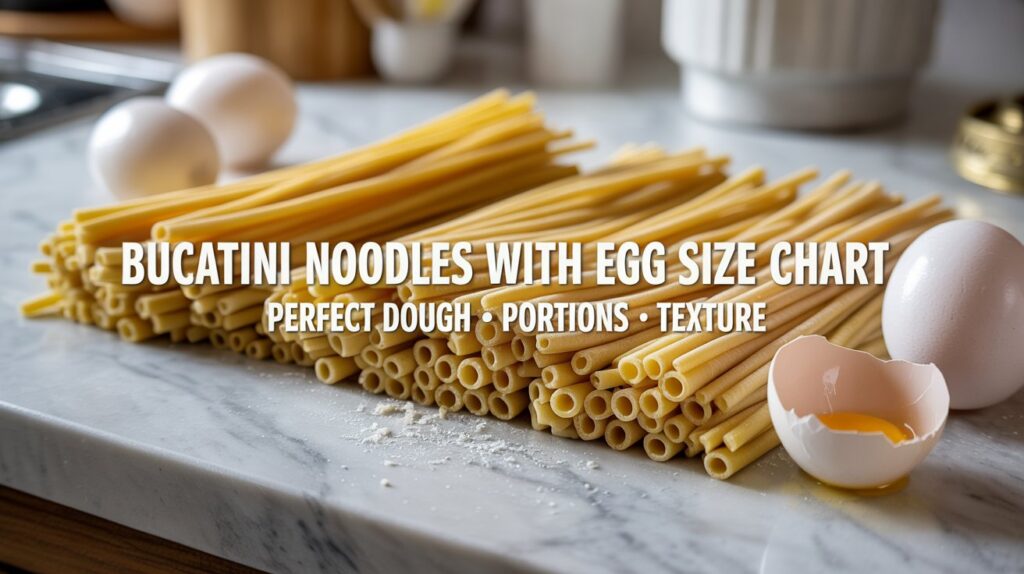 Bucatini Noodles With Egg Size Chart: Ultimate Guide to Perfect Portions