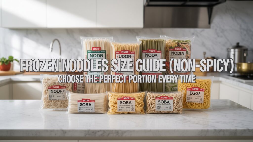 Frozen Noodles Without Spicy Size Chart: Ultimate Guide