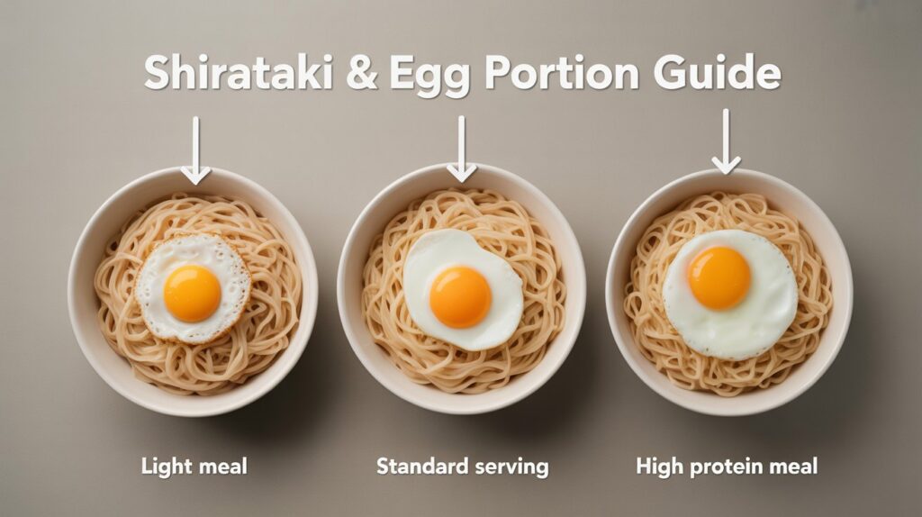 Shirataki And Egg Size Chart