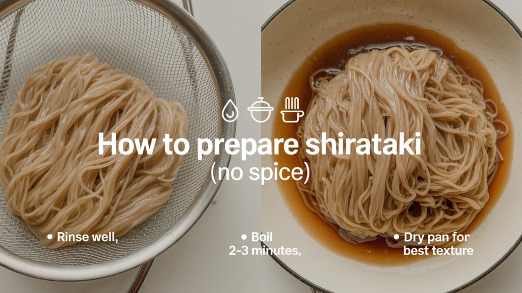 Non-spicy Shirataki Varieties