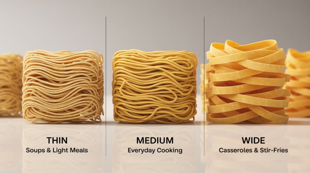 Size Chart For Egg Noodles