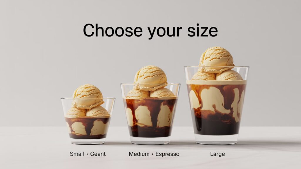 Common Affogato Sizes