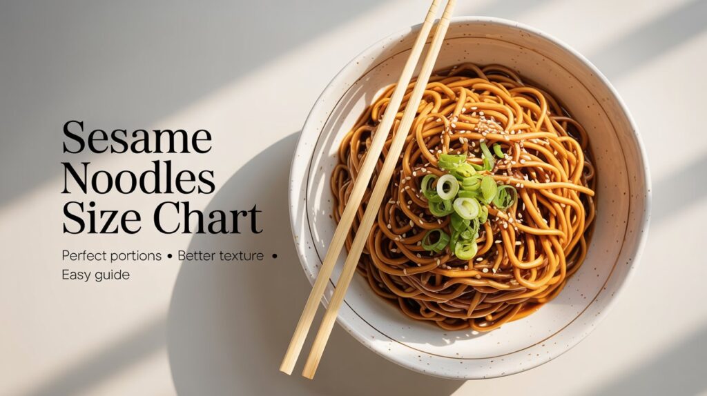 Sesame Noodles Size Chart: Ultimate Guide for Perfect Portions
