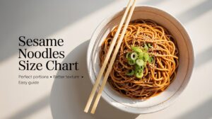 Sesame Noodles Size Chart: Ultimate Guide for Perfect Portions