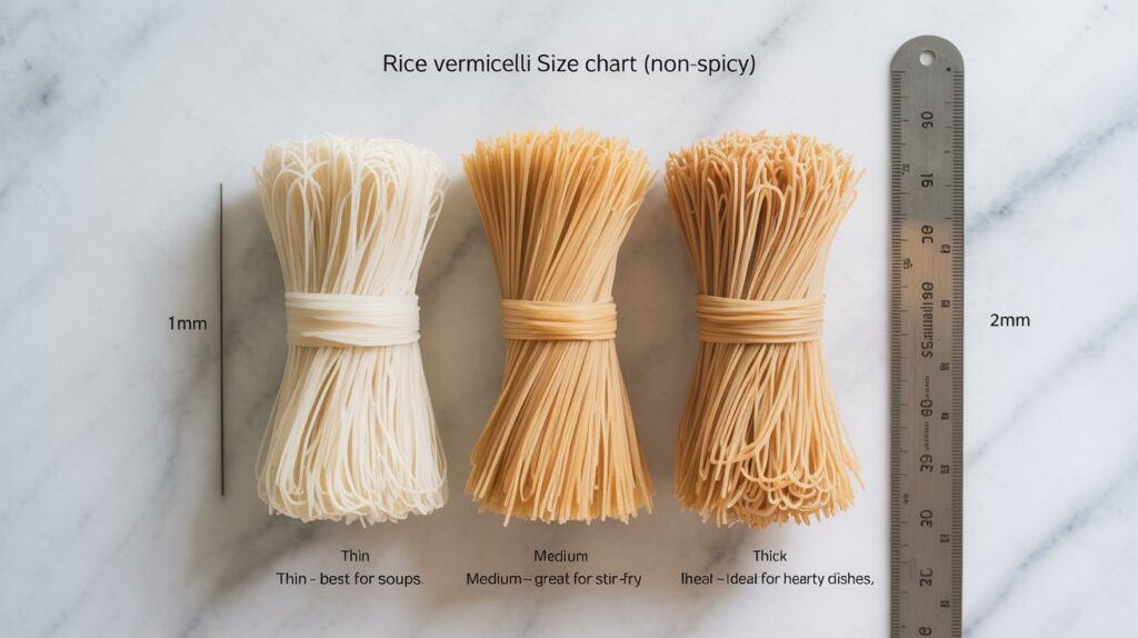 Size Guide For Rice Vermicelli