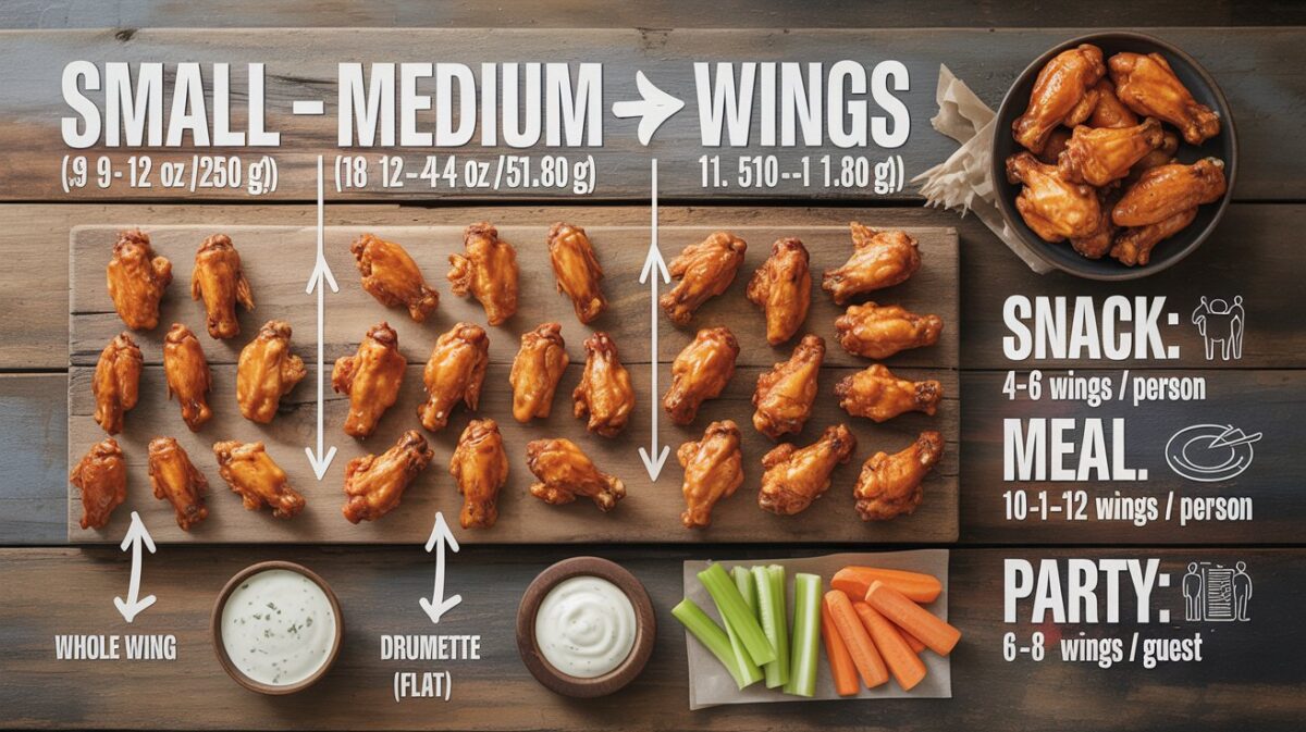 Buffalo Wings Size Chart: Ultimate Guide to Perfect Portions