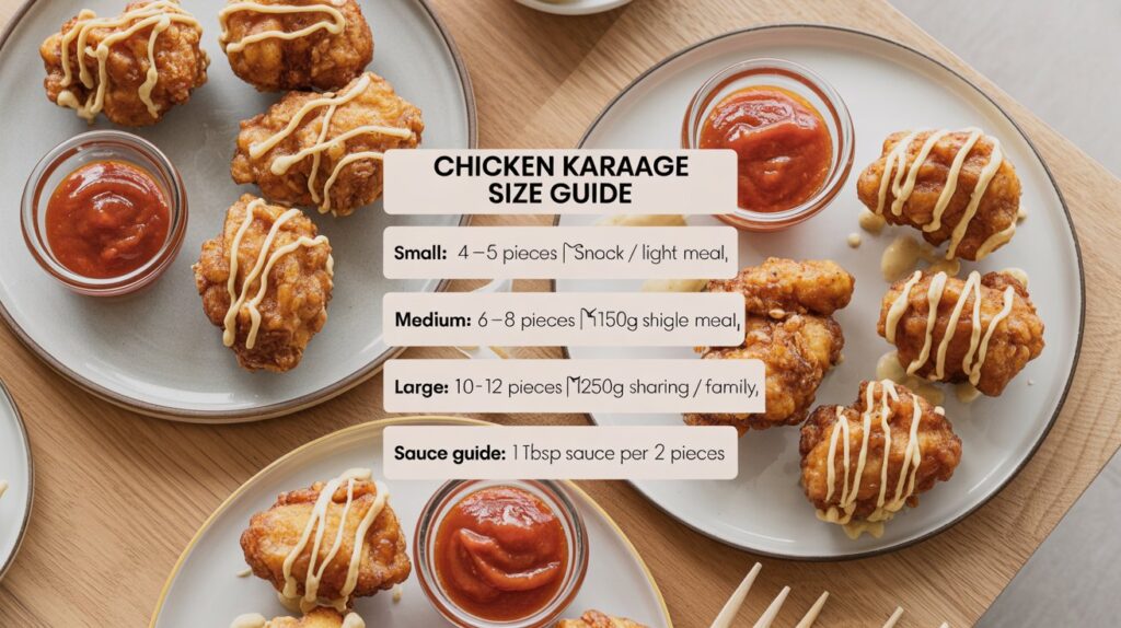 Chicken Karaage With Tomato Sauce Size Chart: Ultimate Guide