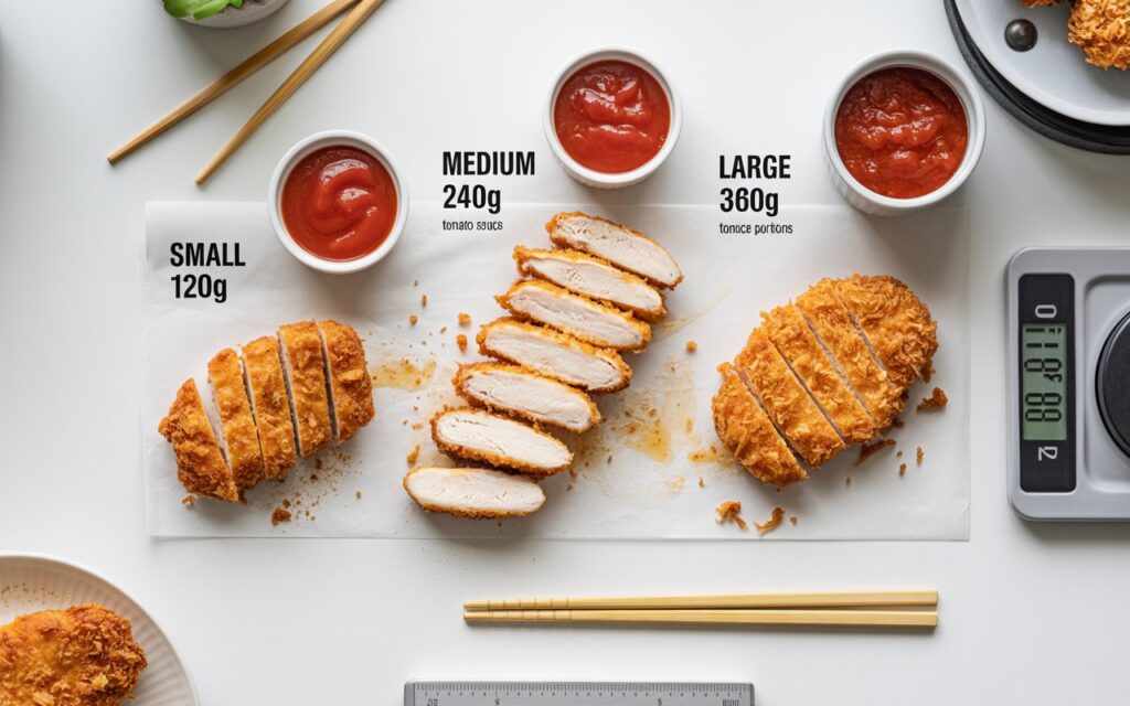 Chicken Katsu Fried Chicken With Tomato Sauce Size Chart: Ultimate Guide