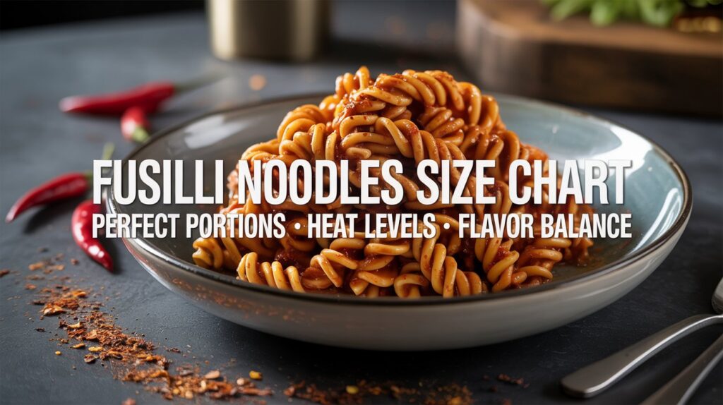 Fusilli Noodles With Spicy Size Chart: Ultimate Guide to Perfect Portions