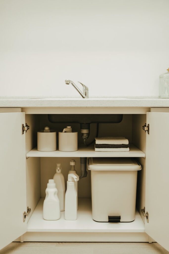 Minimalist Under-Sink Storage Setup
