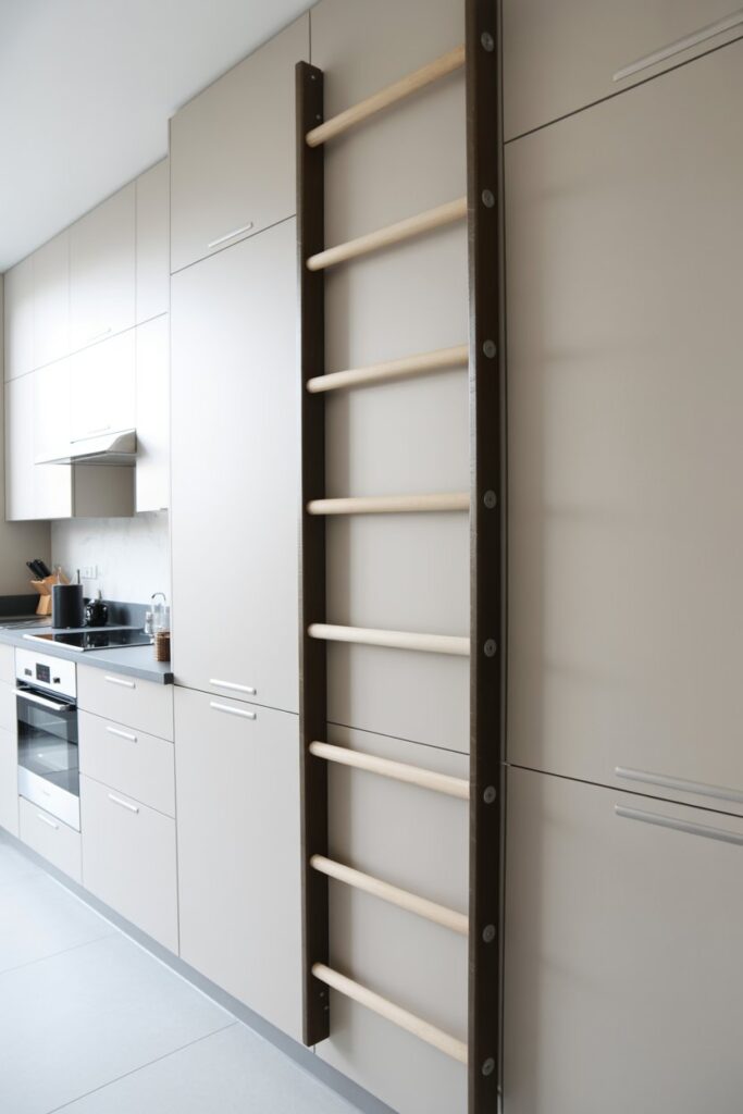 Wall-Mounted Ladder Storage