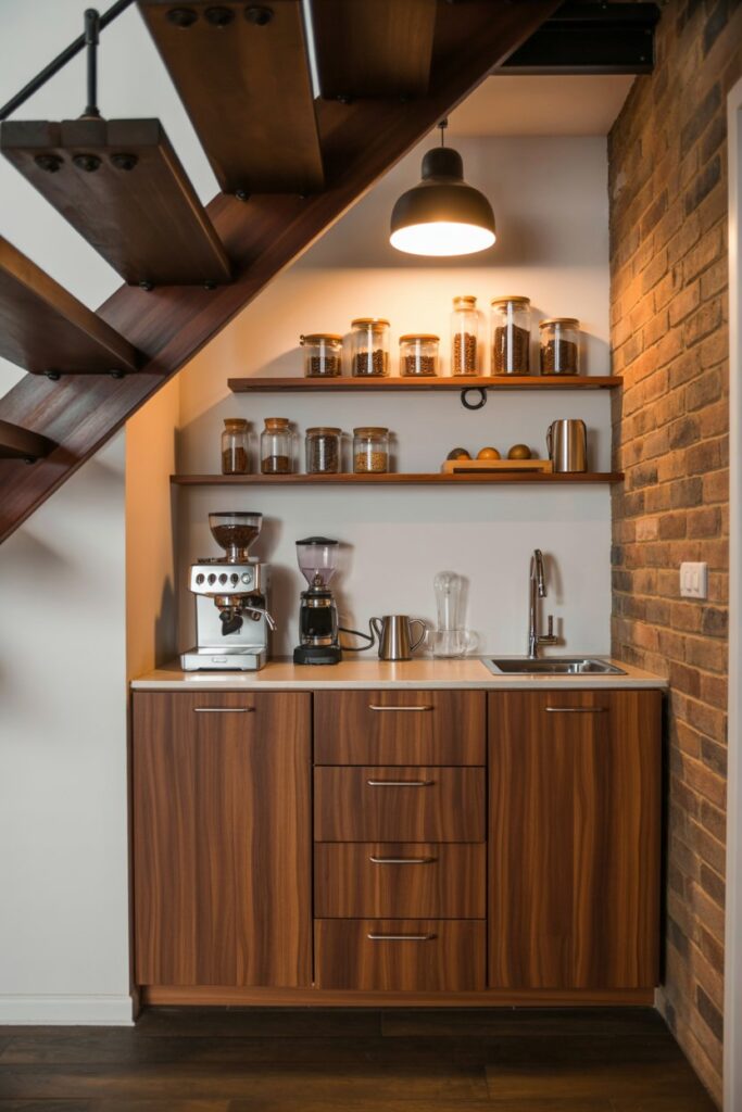 Under-Stairs Coffee Station