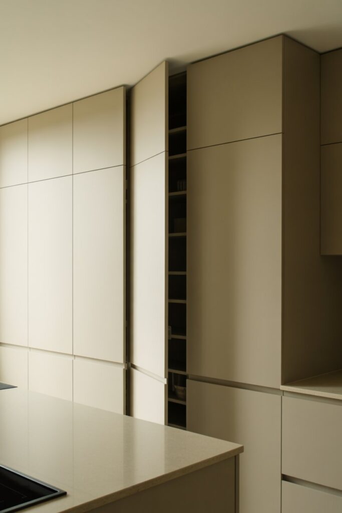 Minimalist Hidden Pantry Design