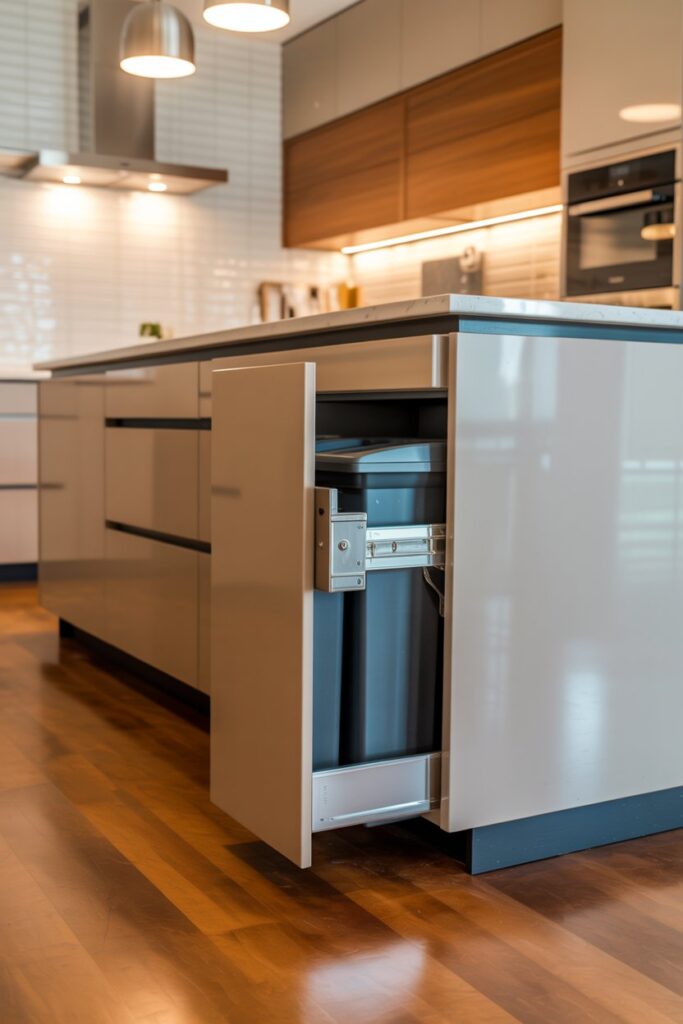 Island Hidden Trash Storage