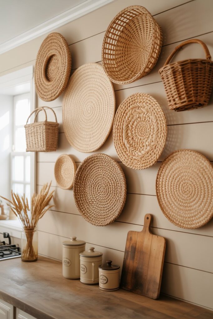 1. Kitchen Decor Wall Basket Ideas