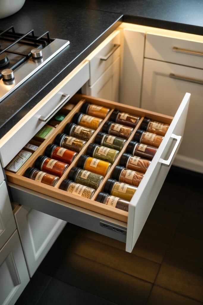 Concealed Spice Drawers