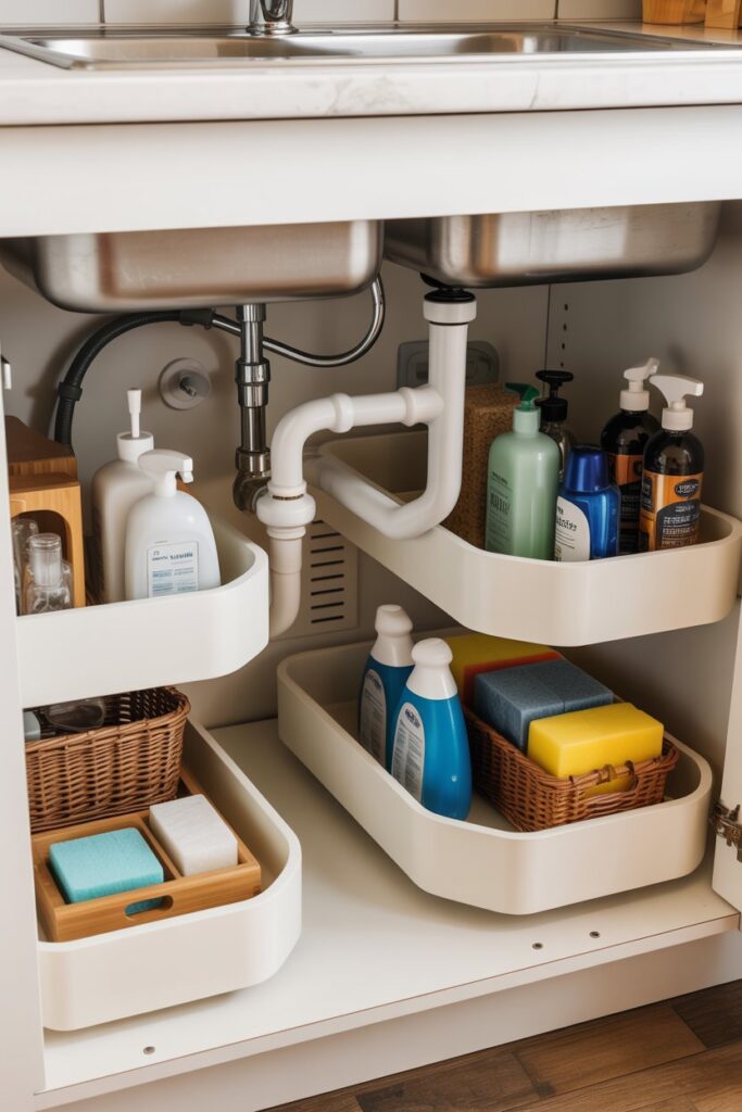 Under-Sink Shelf with Cutout