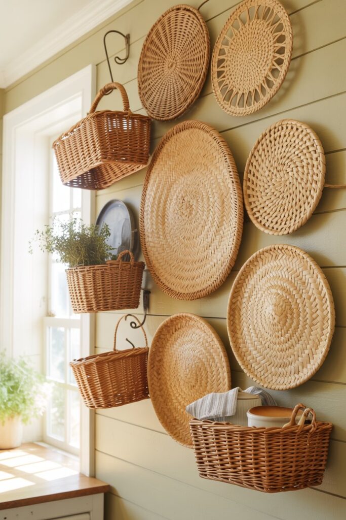 17. Kitchen Decor Wall Basket Ideas